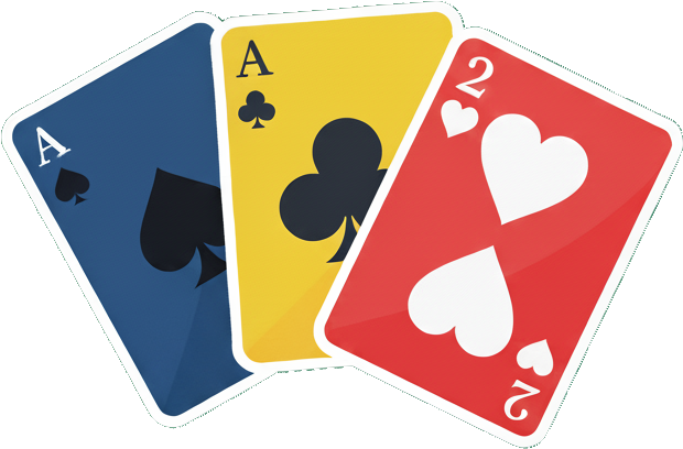 Thirteen card game logo